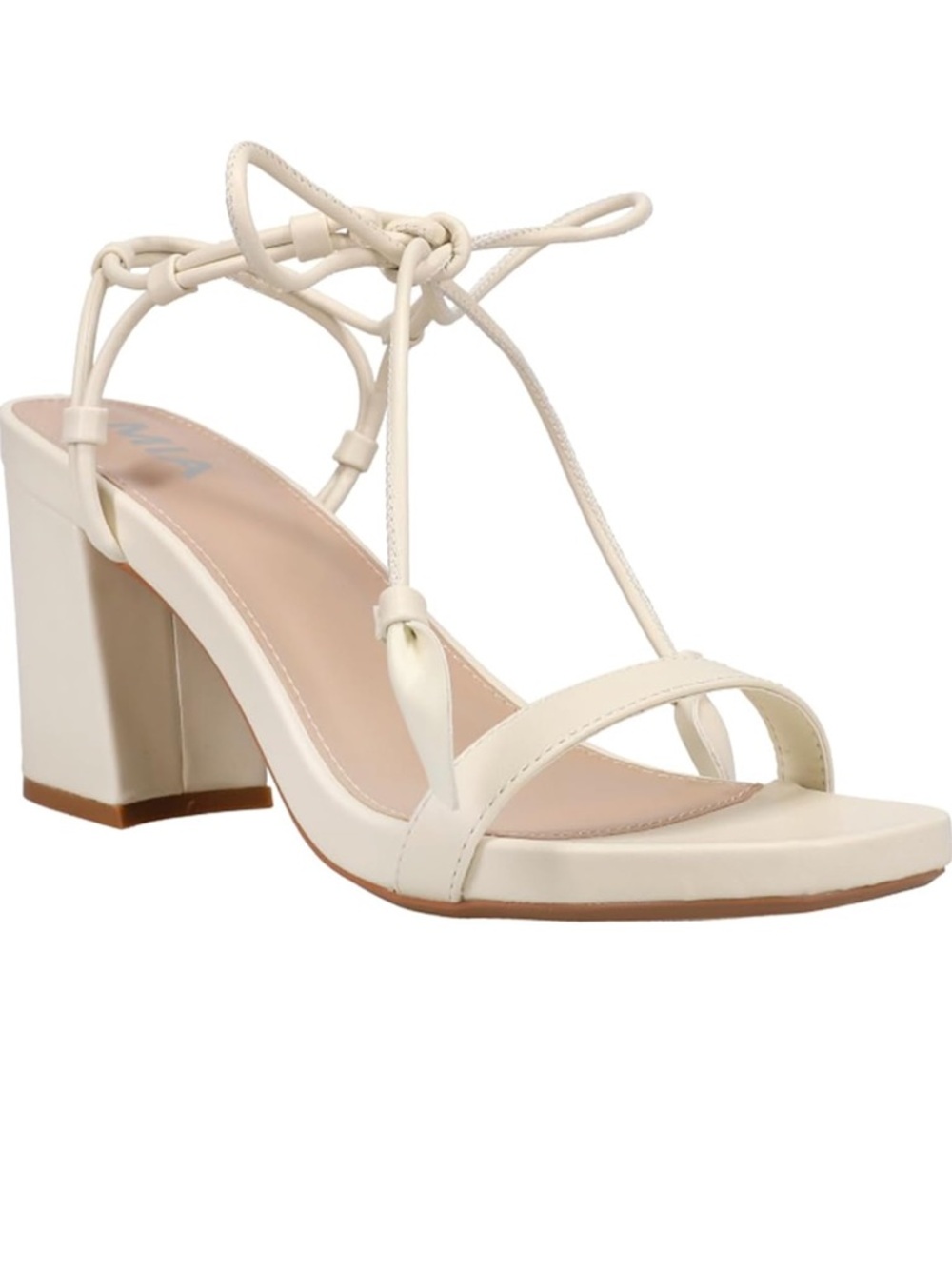 MIA Muna Bone Strappy Block Heel Sandal